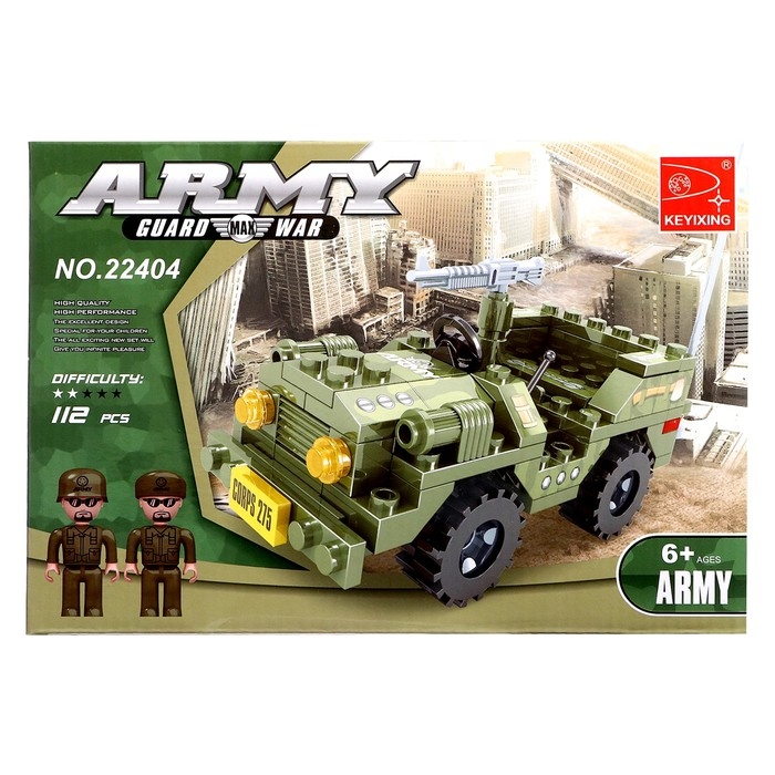 Конструктор &laquo;Военный джип&raquo;, 108 деталей
