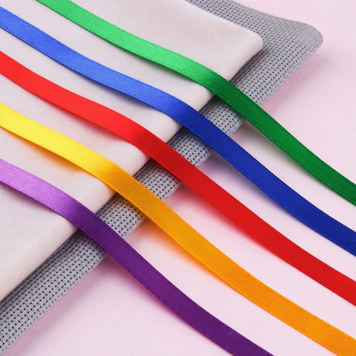 Набор атласных лент &laquo;Радуга&raquo;, 5 шт, размер 1 ленты: 10 мм &times; 23 &plusmn; 1 м