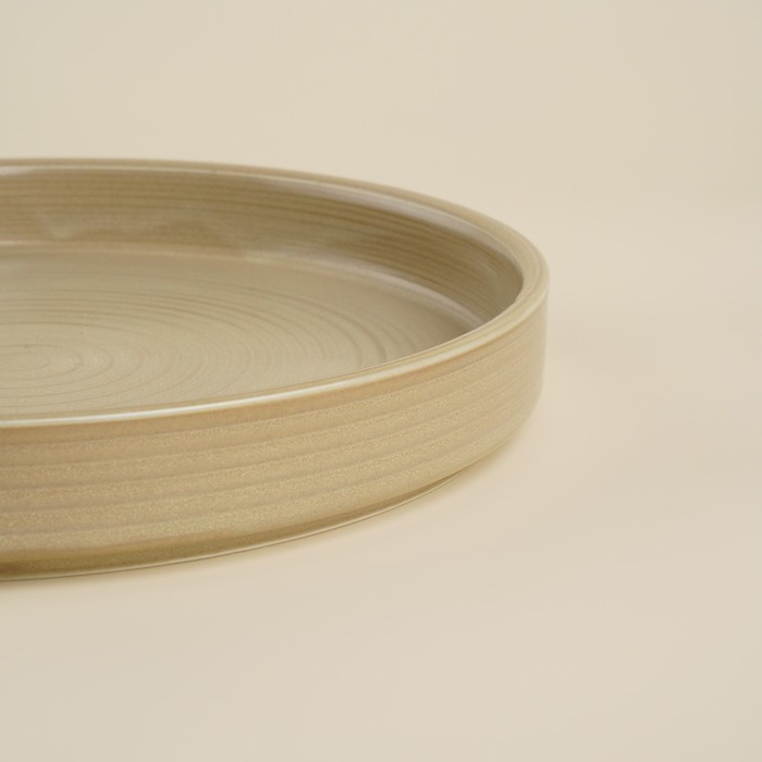 Тарелка обеденная фарфоровая SL Home &laquo;Песчаный бриз&raquo;, d=19 см, цвет бежевый