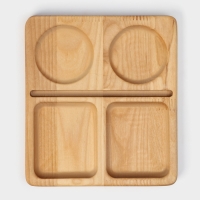 Блюдо для подачи Adelica, 20&times;18&times;1,8 см, пропитано маслом, берёза