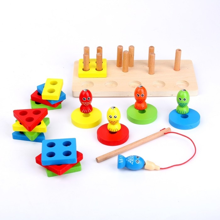 Деревянная пирамидка с рыбалкой &laquo;Логика&raquo;