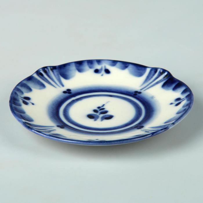 Блюдце &laquo;Силуэт&raquo;, 9х9х1 см, гжель