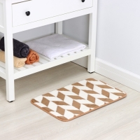 Коврик для ванной и туалета Доляна &laquo;Ралли&raquo;, 40&times;60 см, цвет коричневый