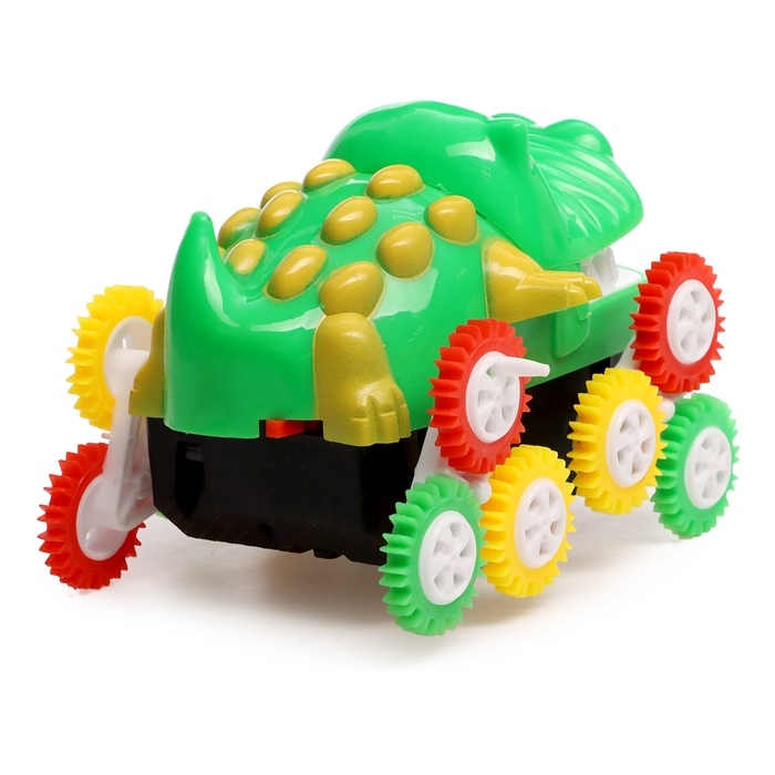 Машинка-перевёртыш &laquo;Крокодил&raquo;, работает от батареек, цвет зеленый