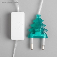 Гирлянда &laquo;Нить&raquo; 5 м с насадками &laquo;Кубики&raquo;, IP20, прозрачная нить, 20 LED, свечение мульти (RG/RB), мигание, 220 В