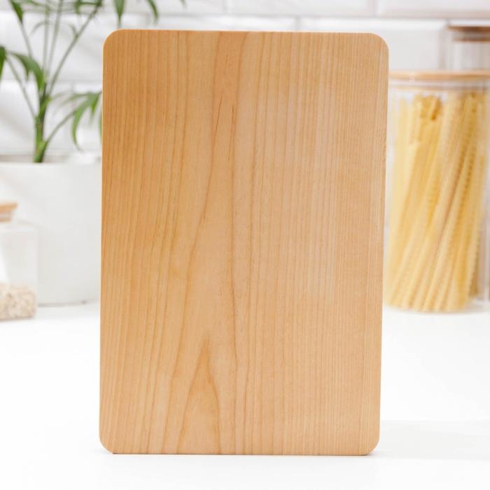 Доска разделочная Доляна, 30&times;19,5&times;2 см, покрыта маслом, цельный массив, берёза