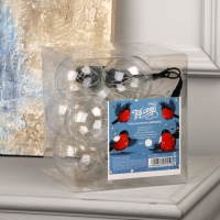 Гирлянда &laquo;Бахрома&raquo; 2.5 &times; 0.7 м роса с насадками &laquo;Шарики&raquo;, IP20, серебристая нить, 150 LED, свечение белое, 12 В