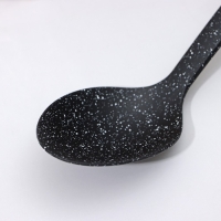 Ложка гарнирная Доляна &laquo;Мрамор&raquo;, 30,5 см, цвет чёрный