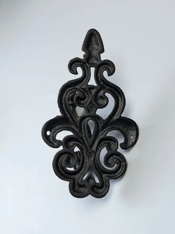 Крючок декоративный чугун "Растительный вензель" 12х12х20 см