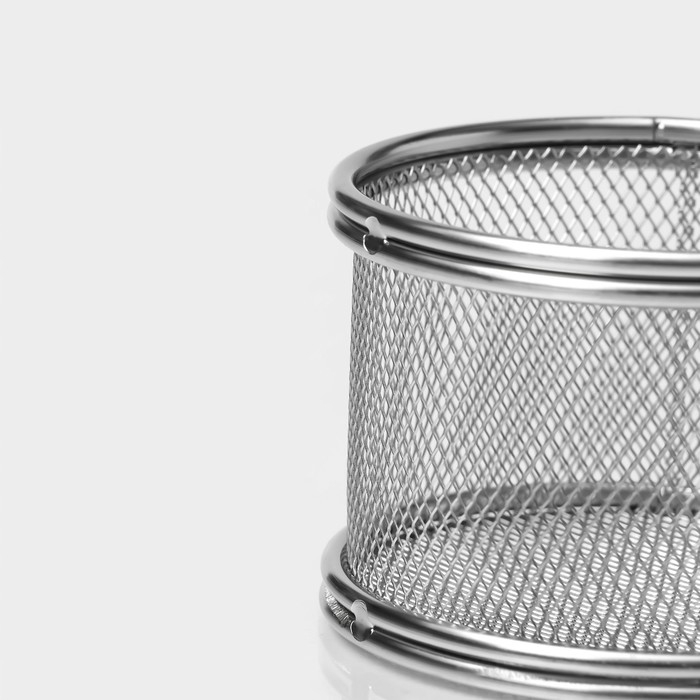 Корзинка для картофеля фри Доляна &laquo;Лонгфилд&raquo;, d=9 см, h=6 см, цвет серебристый