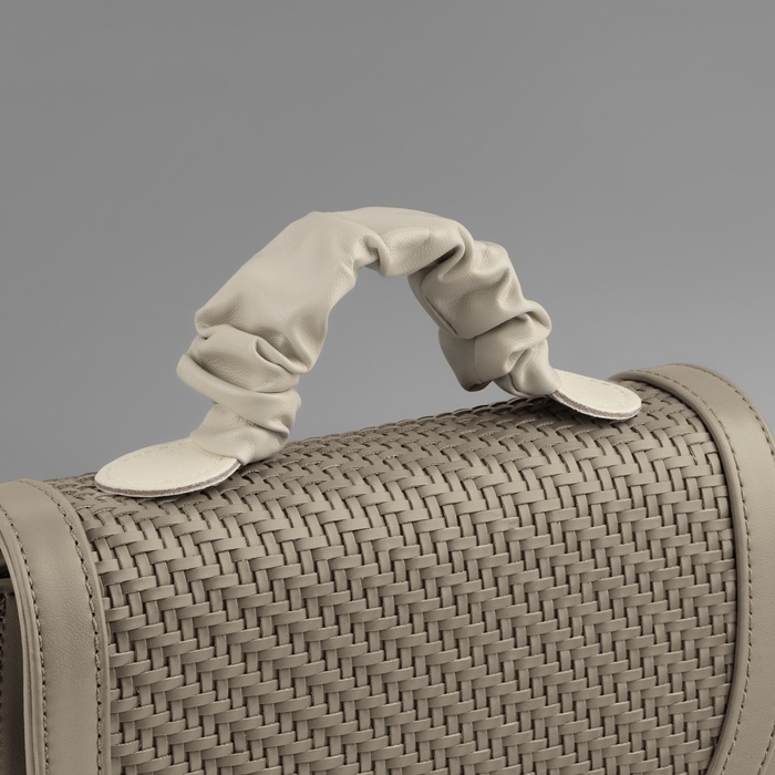 Ручка для сумки, пришивная, 18 &times; 3,5 см, цвет молочный