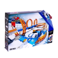 Автотрек &laquo;Тройная петля&raquo;, 2 машинки, работает от батареек