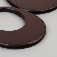 Ручки для сумки деревянные, d = 18 &times; 14,5 / 9 &times; 10,5 см, 2 шт, цвет коричневый