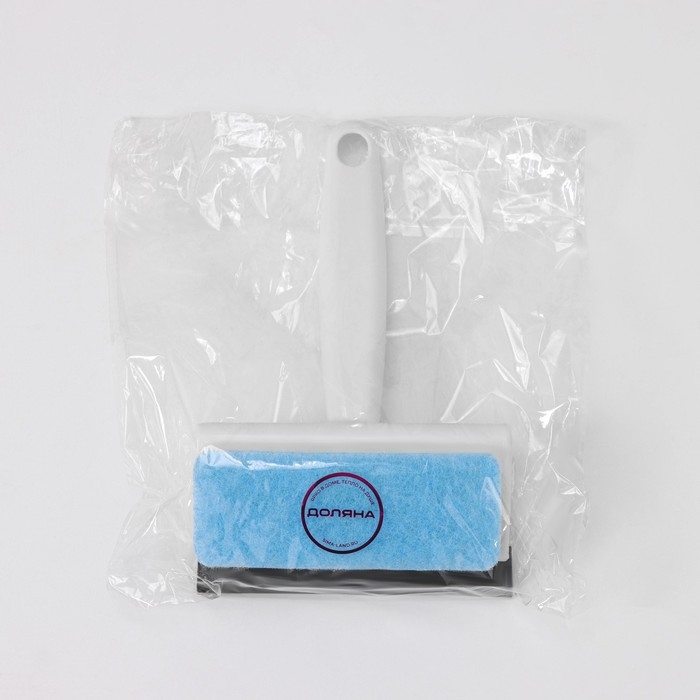 Окномойка с поролоновой насадкой Доляна &laquo;Компакт&raquo;, для зеркал, стекол и душевых кабин, 12&times;18&times;4 см