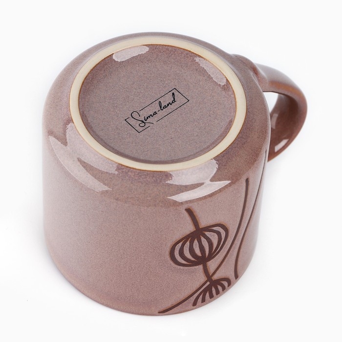 Кружка керамическая &laquo;Абстракция&raquo;, 320 мл, цвет бронзовый