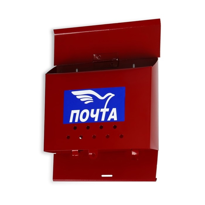 Ящик почтовый &laquo;Письмо&raquo;, горизонтальный, без замка (с петлёй), бордовый