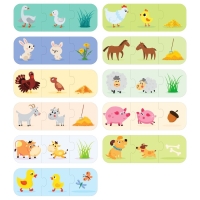 Набор 3 в 1 &laquo;Моя ферма&raquo;: 11 пазлов-цепочек, книга с наклейками, раскраска