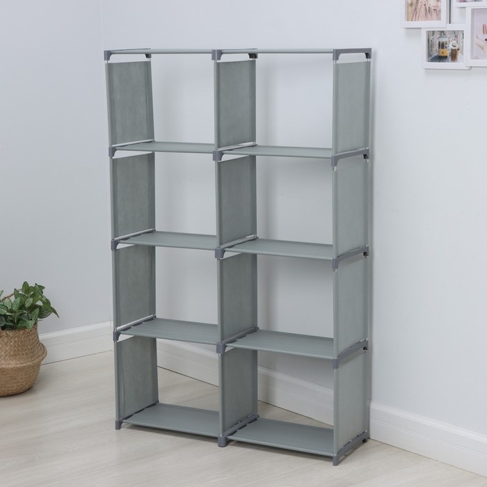 Стеллаж для хранения многофункциональный LaDо́m, 85&times;26&times;125 см, цвет серый