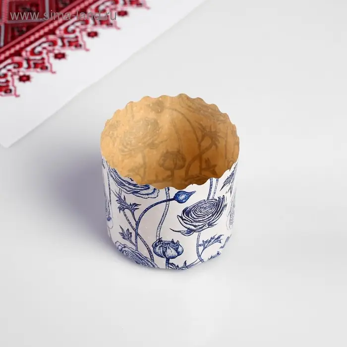 Форма для кулича бумажная &laquo;Фарфор&raquo;, 7&times;6 см, МИКС