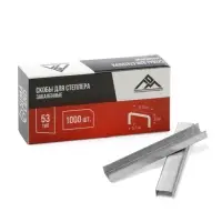 Скобы для мебельного степлера ЛОМ, закалённые, тип 53, 6 мм, 1000 шт.