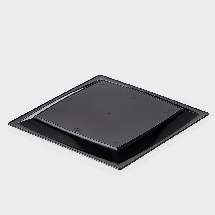 Тарелка пластиковая одноразовая, 17,2&times;17,2 см, квадратная, плоская, МИКС