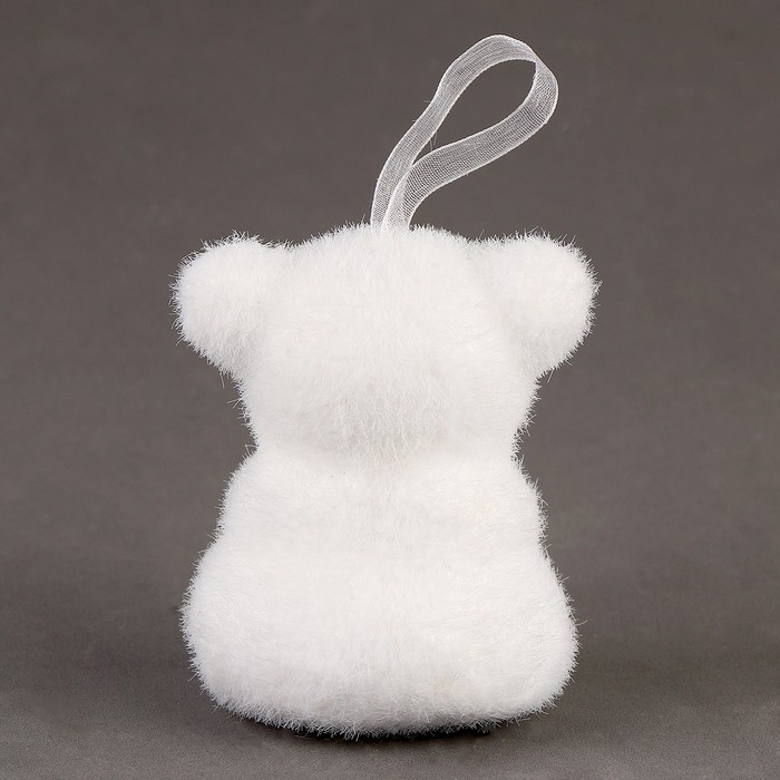 Игрушка из пенопласта &laquo;Мишки&raquo; с розовым бантиком, 8 см