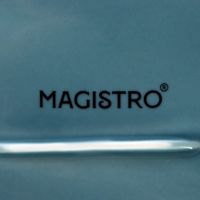 Маслёнка фарфоровая Magistro &laquo;Церера&raquo;, 18&times;12 см, цвет голубой