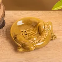 Мыльница "Хвостатый геккон" керамика, цв. коричневый, 11х11х3 см