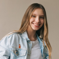 Значок &laquo;Графичные животные&raquo; лиса, цвет оранжево-белый в золоте