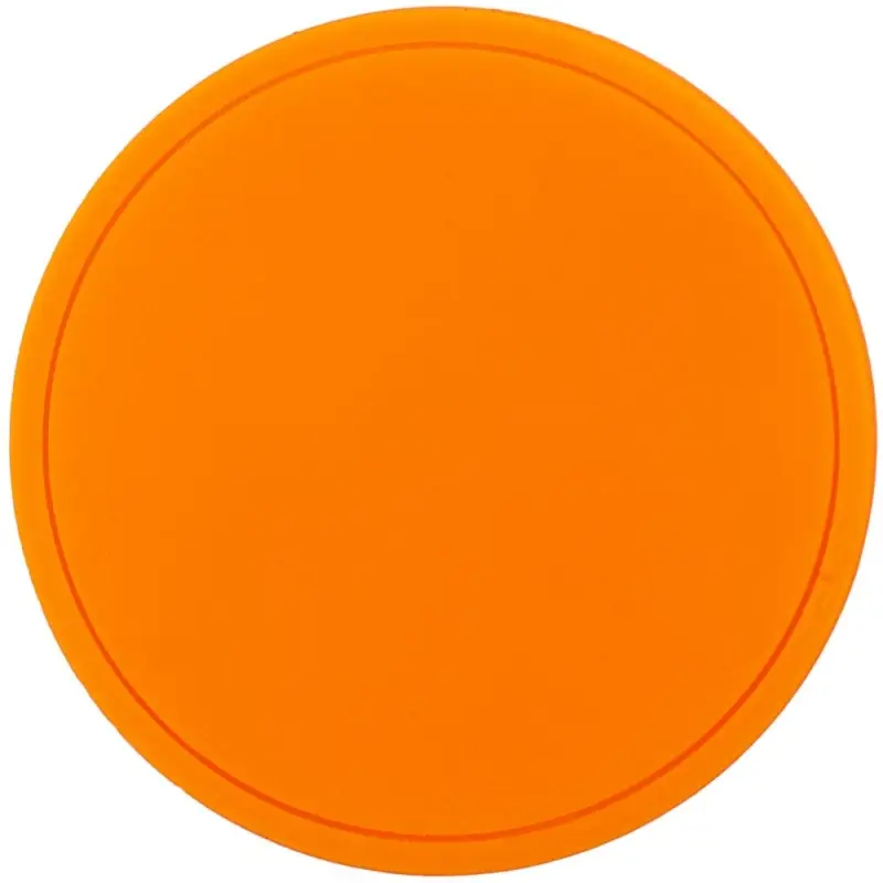 Лейбл из ПВХ Dzeta Round, L оранжевый неон