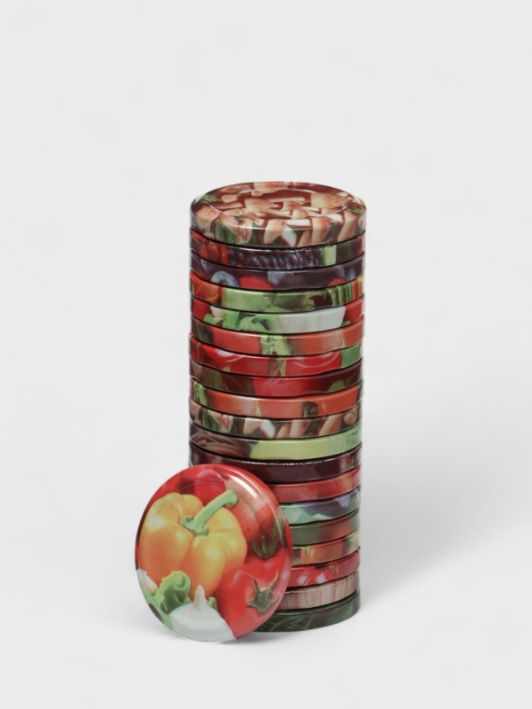 Набор крышек ТО-66 мм &laquo;Элитная&raquo;, металл, лак, цвет МИКС (1 упак.=20шт)