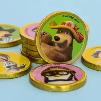 Шоколадные медали &laquo;Золотая авоська: Маша и Медведь&raquo;, 6 г