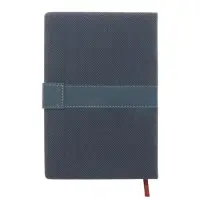 Ежедневник недатированный формат А5, с хлястиком, 128л, линия, пвх, Индиго