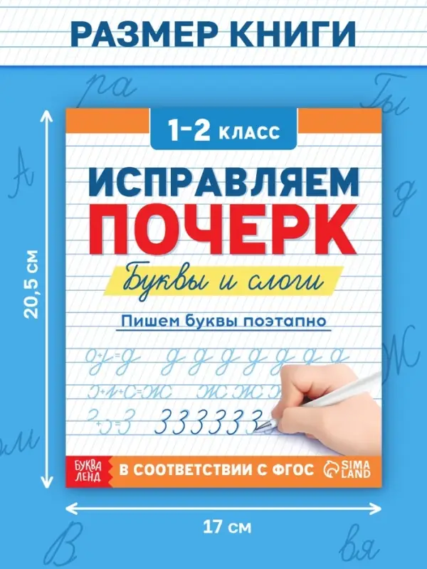 Прописи &laquo;Исправляем почерк. Буквы и слоги&raquo;, 36 стр., 1 - 2 класс