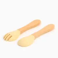 Тарелка детская секционная с ложкой и вилкой, 3 секции, бирюзовый, Mum&Baby