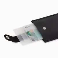 Картхолдер 7,9*0,5*10,3 см, 5 карт, на кнопке, черный