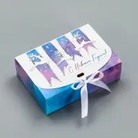 Складная коробка подарочная &laquo;Новогодние олени&raquo;, 16 &times; 11,5 &times; 5 см