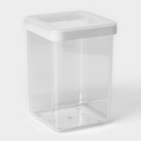 Контейнер для сыпучих продуктов &laquo;Степ&raquo;, 1 л, 10&times;10&times;14 см, цвет белый