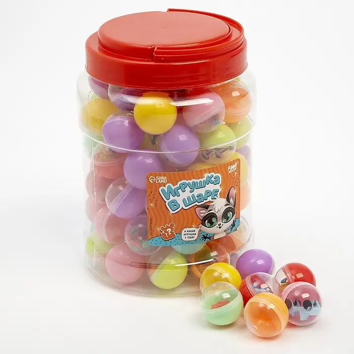 Игрушка - сюрприз &laquo;Енотик&raquo;, в банке, 30 шт., МИКС