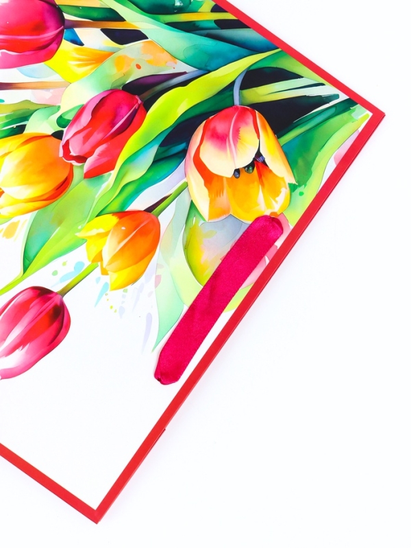 Пакет подарочный ламинированный вертикальный &laquo;С праздником!&raquo;, M 26 &times; 32 &times; 12 см