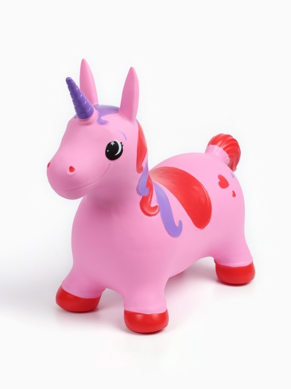 Попрыгун ZABIAKA &laquo;Единорог&raquo;, 61 х 50 х 27 см, цвет розовый