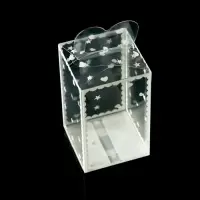 Складная прозрачная коробка из PVC, для упаковки подарков, &laquo;Сердце&raquo;, 6&times;6&times;10 см