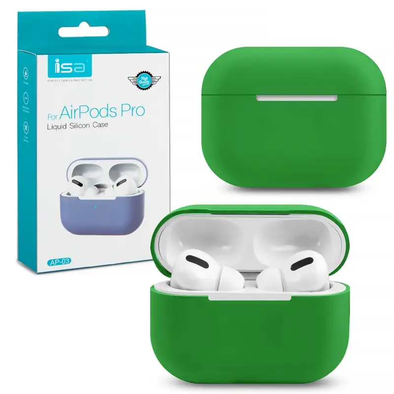 Чехол Apods Pro Silicon Case ISA Green
