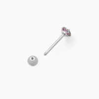 Пирсинг в язык &laquo;Штанга&raquo;, L=2,5 см, цвет бензин в серебре