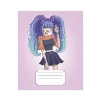 Тетрадь 24 листа в линейку Calligrata &laquo;Аниме 07&raquo;, обложка мелованный картон, МИКС