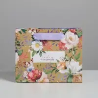 Пакет подарочный крафтовый, упаковка, Today, S 15 х 12 х 5.5 см