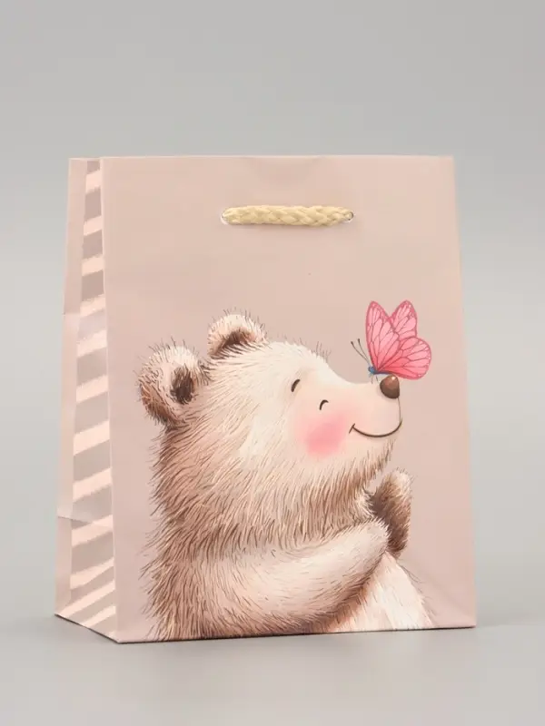 Пакет подарочный ламинированный &laquo;Мишка&raquo; 11.5&times;14.5&times;6.5 см