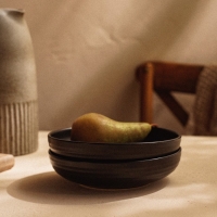 Набор тарелок фарфоровых глубоких SL Home &laquo;Дарк&raquo;, d=18,5 см,цвет чёрный