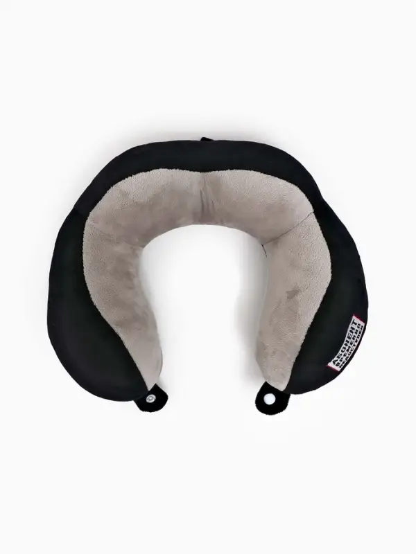 Подушка для путешествий бархатная формовая "Недоступен", черная