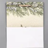 Пакет подарочный новогодний ламинированный, &laquo;Новогодний дом&raquo; , 18&times;10&times;22.3 см